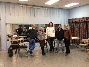 Tom and the group at the festival