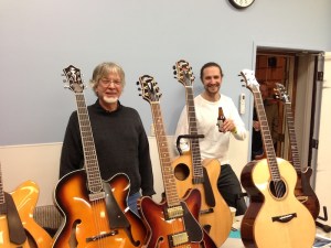 Tom and Stuart with guitars